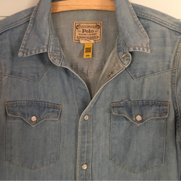 Polo Ralph Lauren Denim Midi/Maxi classic Western Dress  size 10 - Picture 6 of 8